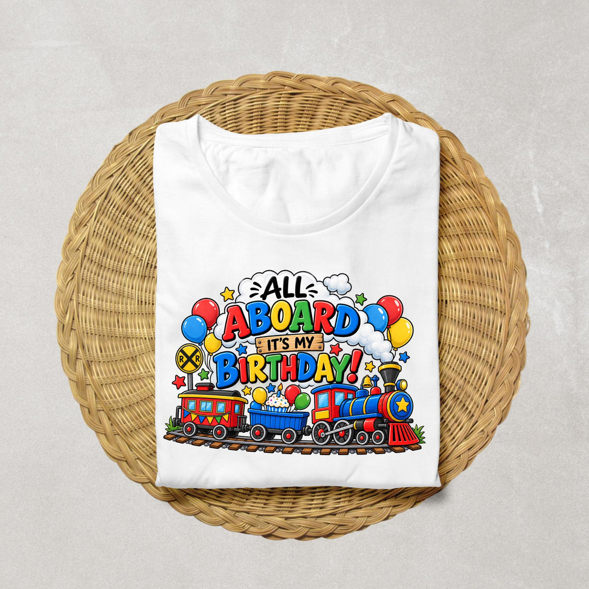 Train Birthday Shirt, All Aboard Birthday Shirt, Train Birthday Boy Shirt, Kids Train Party Outfit, Choo Choo Birthday Tee