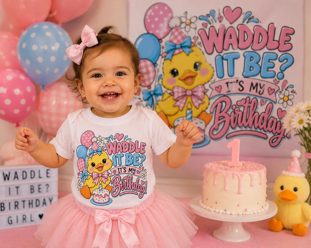 Duck Birthday Shirt, Waddle It Be Birthday Shirt, Duck Birthday Girl Outfit, Cute Duck Party Shirt, Toddler Birthday Tee
