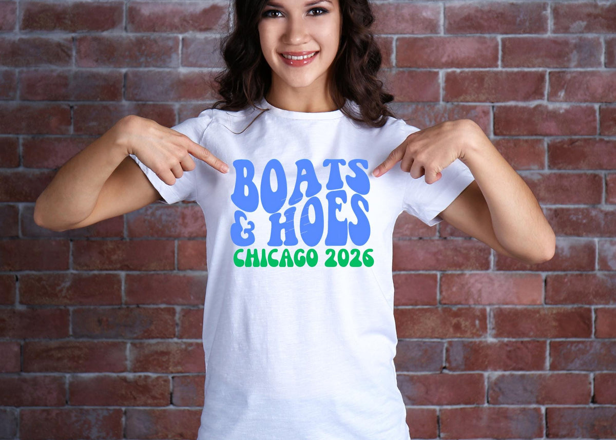 Boats & Hoes Bachelorette Shirts – Matching Bach Party Tees, Boat Bachelorette Outfit, Bride Tribe Shirts, Chicago Bach Trip Shirts