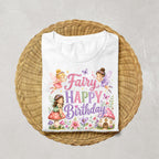 Fairy Birthday Shirt for Girls, Fairy Happy Birthday Shirt, Enchanted Garden Birthday Outfit, Woodland Fairy Party Tee, Girls Birthday Shirt