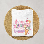It's My Birthday I'm the Sweetest Shirt | Ice Cream Birthday Shirt | Girls Birthday Tee | Sweet Birthday Outfit | Pastel Birthday Party