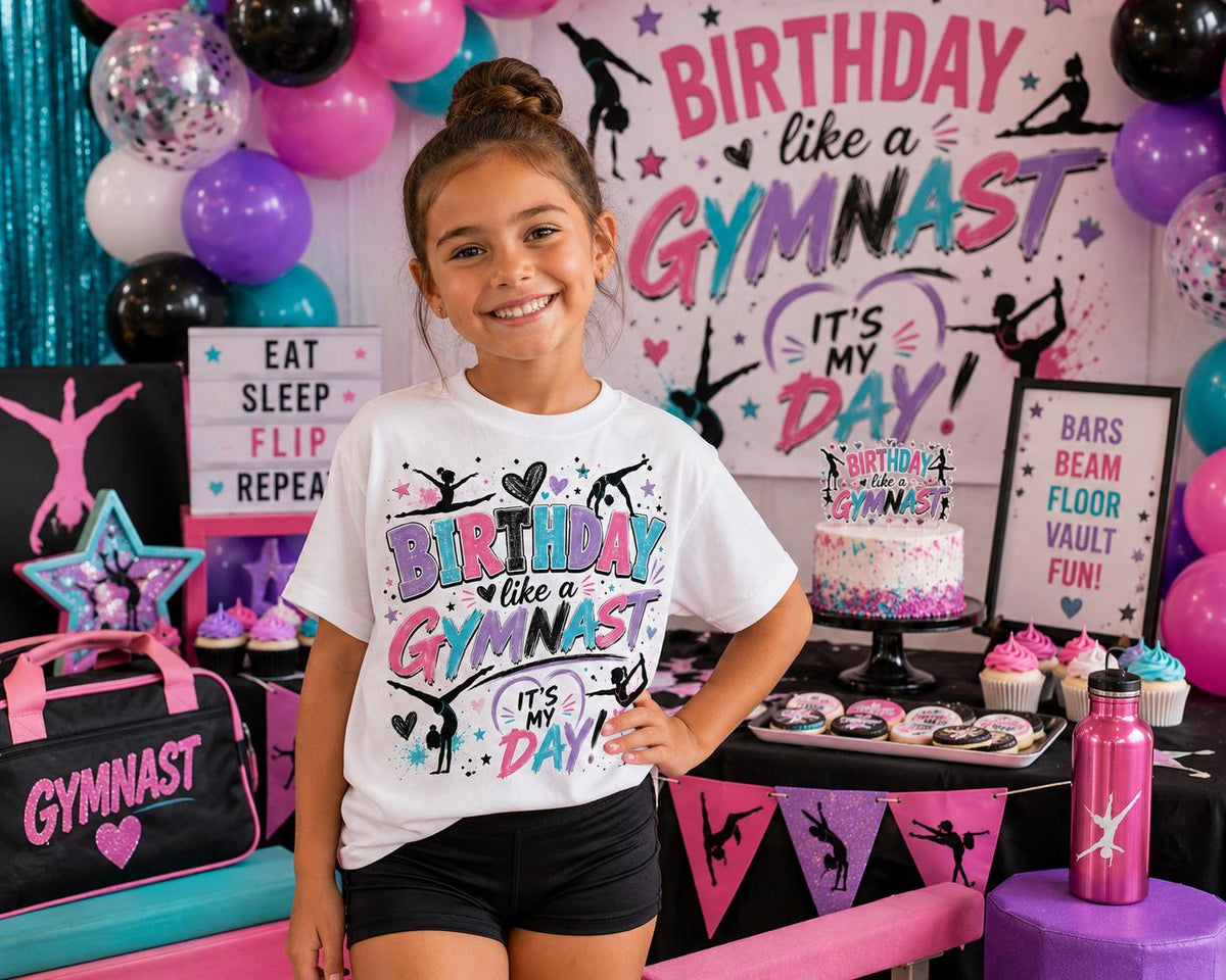 Birthday Like a Gymnast Shirt | Gymnastics Birthday Shirt | Gymnast Birthday Girl Outfit | Gymnastics Party Shirt | Birthday Tee