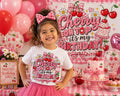 Cherry Birthday Shirt Girl, Cherry on Top Birthday Shirt, Girls Birthday Outfit, Pink Gingham Birthday Tee, Sweet Birthday Girl Shirt