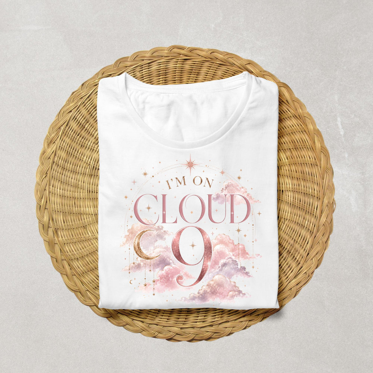I'm On Cloud 9 Birthday Shirt | Magical Birthday Girl Shirt | Pink Celestial Birthday Tee | Dreamy Birthday Outfit | Girls Birthday Party