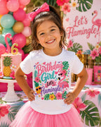 Tropical Flamingo Birthday Shirt | Let's Flamingle Birthday Girl Shirt | Flamingo Birthday Party Tee | Tropical Birthday Outfit | Summer
