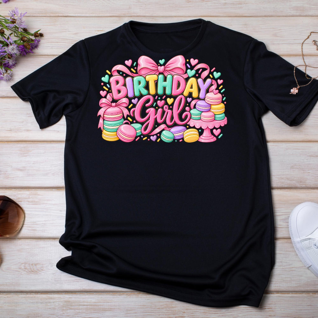 Macaron Birthday Girl Shirt, Sweet Treat Birthday Shirt, Girls Dessert Birthday Outfit, Pastel Birthday Party Tee, Macaron Party Shirt