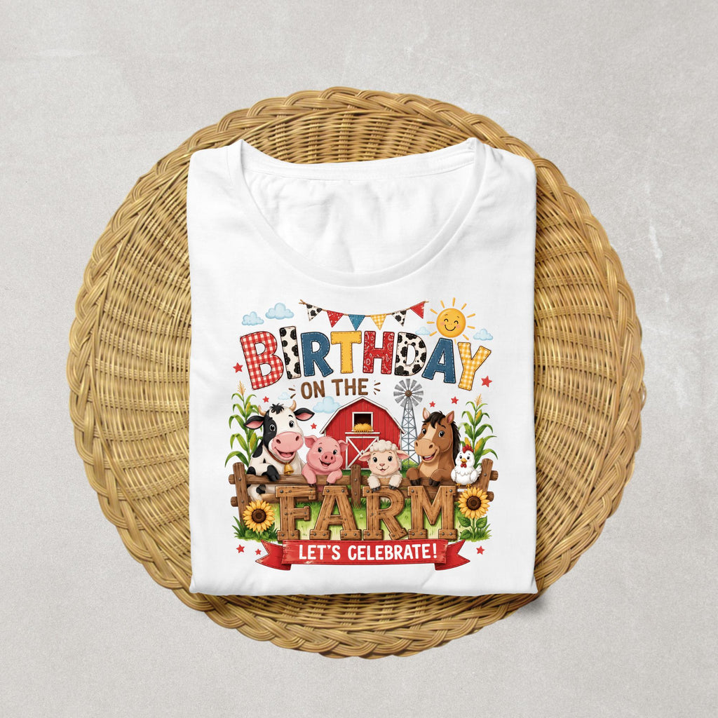 Birthday on the Farm Birthday Shirt | Farm Birthday Shirt | Barnyard Birthday Outfit | Farm Animal Birthday Tee | Boy Birthday Shirt