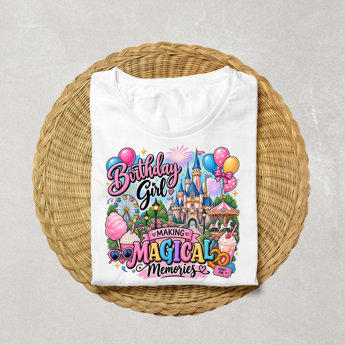 Magical Birthday Shirt Girl, Magical Birthday Shirt, Castle Birthday Shirt, Birthday Girl Vacation Tee, Amusement Park Birthday Outfit