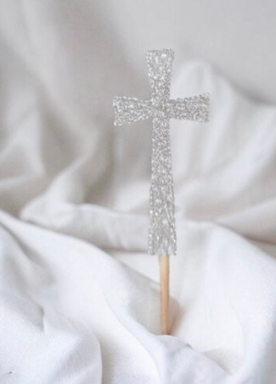 Gold Cross Cupcake Toppers – Baptism Cupcake Picks – Religious Cupcake Decorations – Christening Party Decor – Communion Dessert Toppers