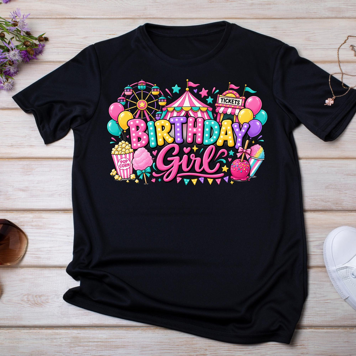 Carnival Birthday Girl Shirt, Circus Birthday Shirt, Girls Carnival Birthday Outfit, Fair Birthday Party Tee, Carnival Party Shirt for Kids