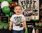 First Year Down Birthday Shirt | Football 1st Birthday Shirt | Rookie Birthday Outfit | Football Birthday Boy Tee | First Birthday Shirt