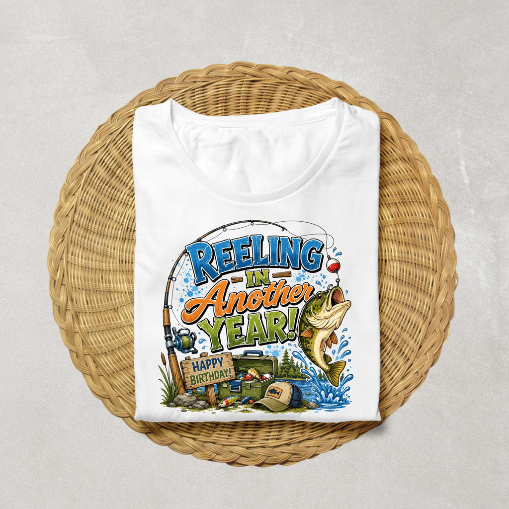 Fishing Birthday Shirt for Boys, Reeling in Another Year Shirt, Fishing Birthday Party Outfit, Kids Fishing Shirt, Fisherman Birthday Tee