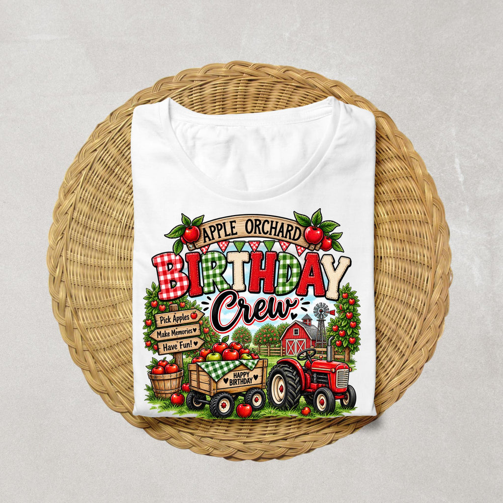 Apple Orchard Birthday Shirt, Birthday Crew Shirt for Kids, Apple Picking Birthday Shirt, Fall Birthday Party Outfit, Orchard Birthday Tee