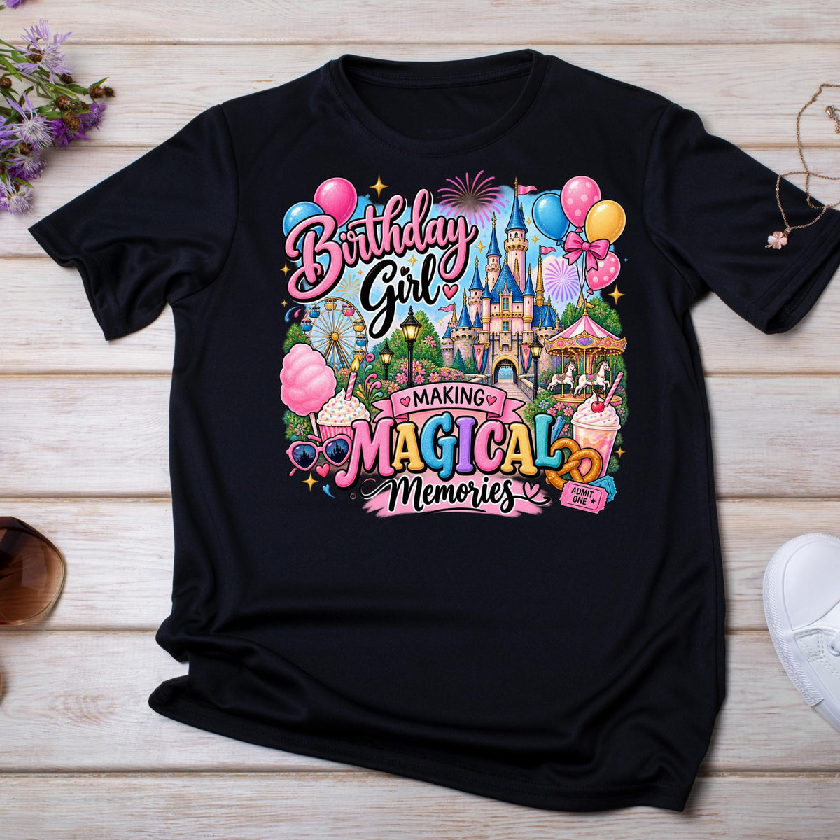 Magical Birthday Shirt Girl, Magical Birthday Shirt, Castle Birthday Shirt, Birthday Girl Vacation Tee, Amusement Park Birthday Outfit