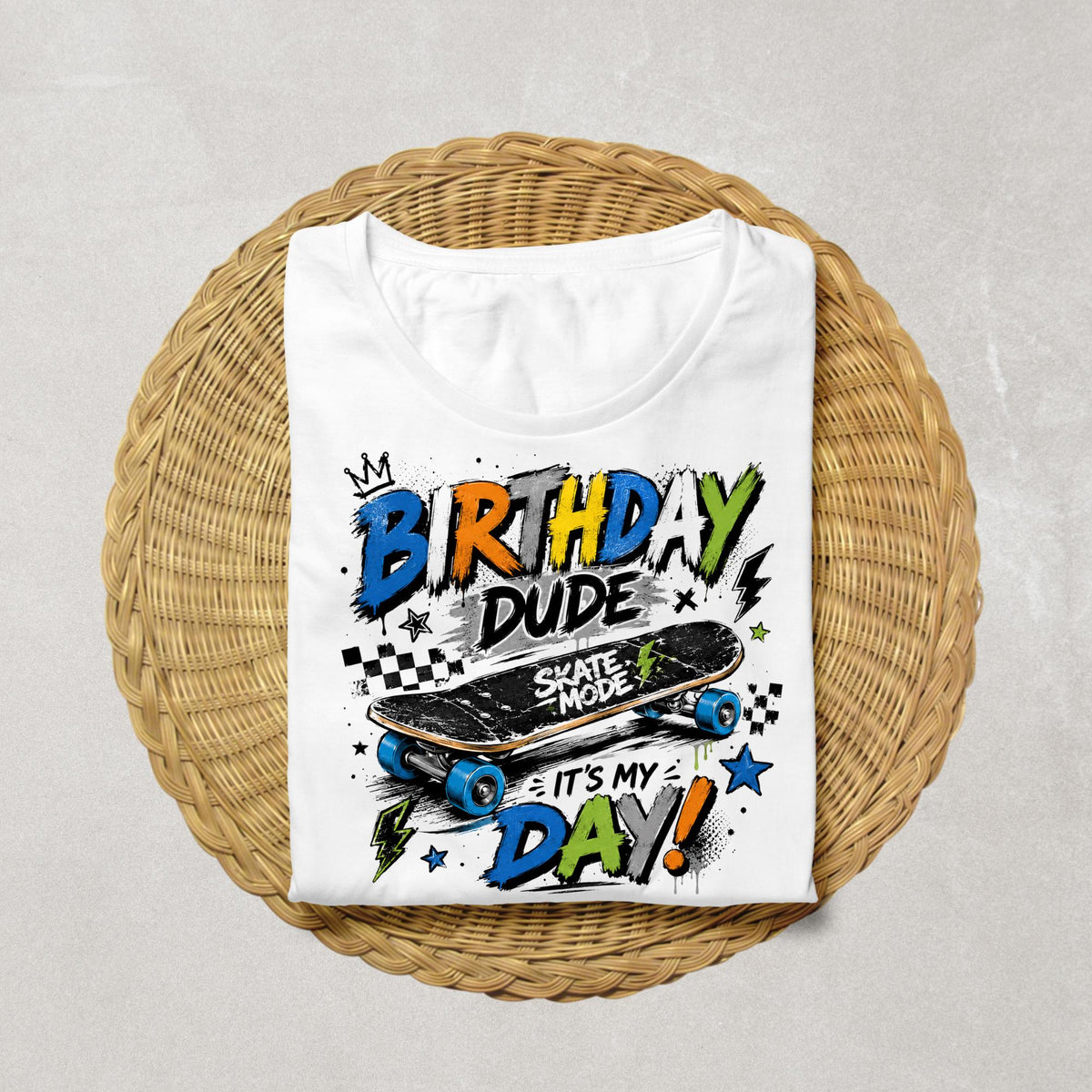 Birthday Dude Skateboard Shirt | Skateboard Birthday Shirt | Skate Birthday Party Shirt | Boys Birthday Outfit | Skater Birthday Tee