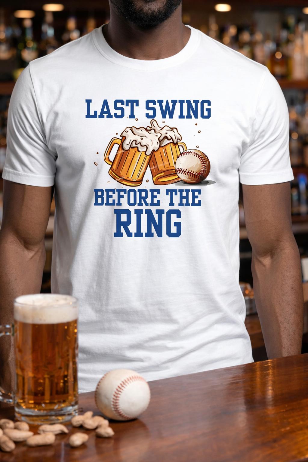 Last Swing Before The Ring Bachelor Party Shirt – Funny Groom Party Tee, Matching Bachelor Shirts, Groom Crew Outfit, Bachelor Party Outfit