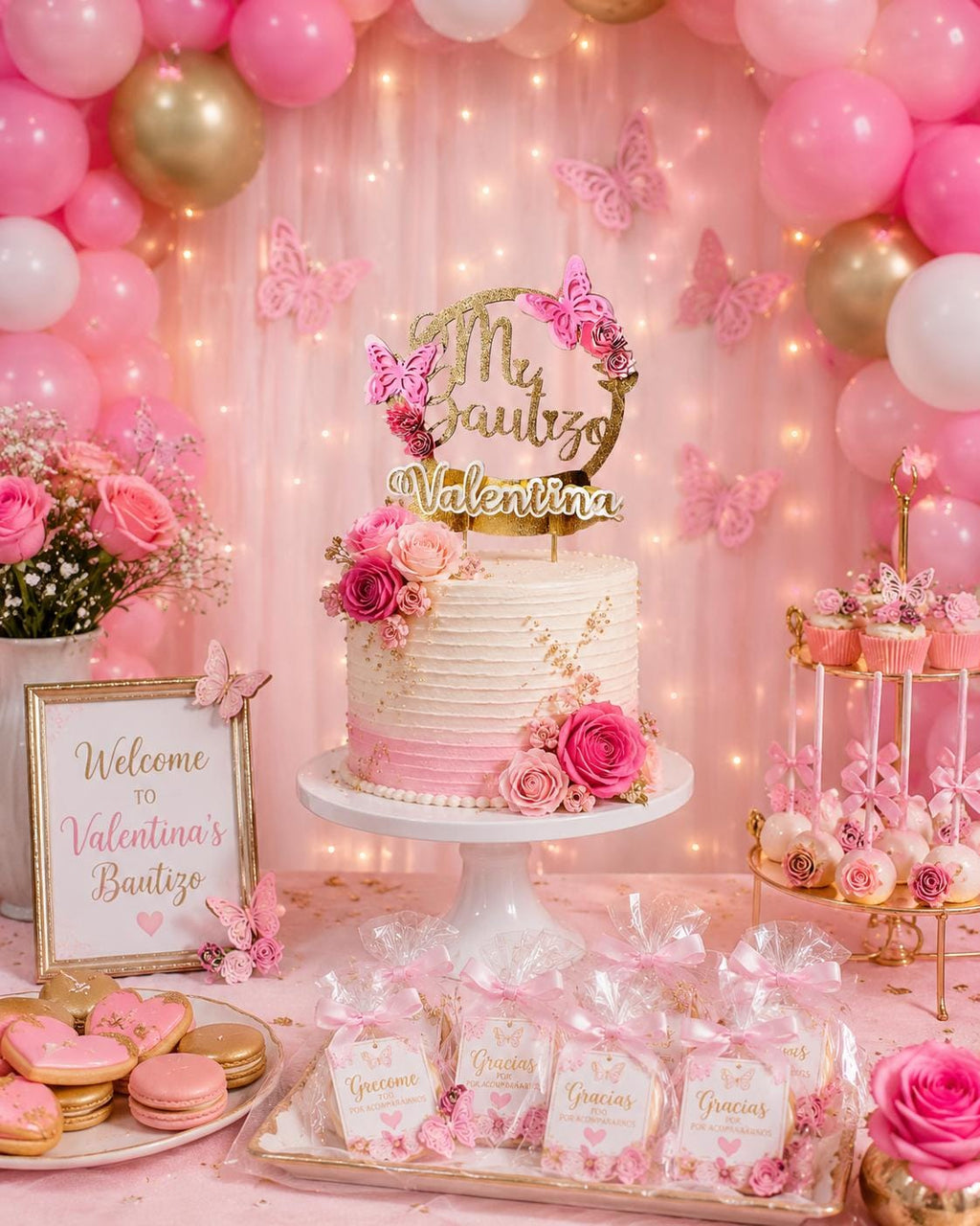 Mi Bautizo Cake Topper – Baptism Cake Topper – Personalized Baptism Decor – Bautizo Decoration – Spanish Baptism