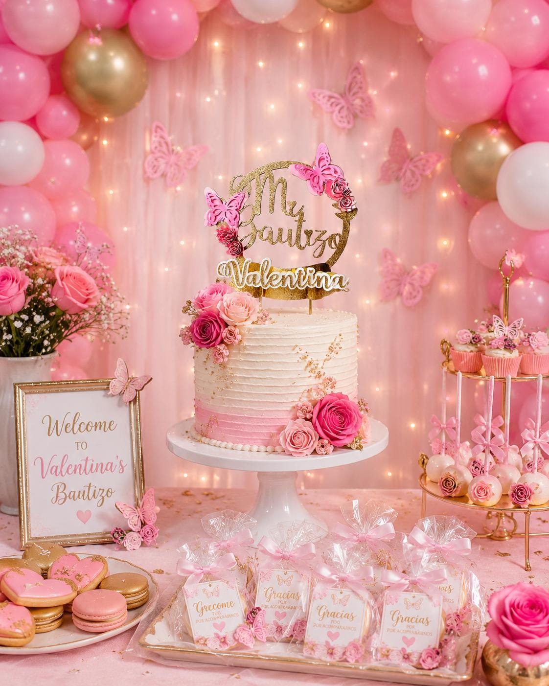 Mi Bautizo Cake Topper – Baptism Cake Topper – Personalized Baptism Decor – Bautizo Decoration – Spanish Baptism