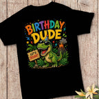 Birthday Dude Dinosaur Shirt | Dinosaur Birthday Shirt | Boys Birthday Tee | T-Rex Birthday Party Shirt | Dinosaur Birthday Outfit | Kids