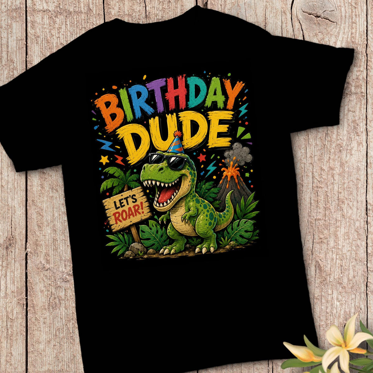 Birthday Dude Dinosaur Shirt | Dinosaur Birthday Shirt | Boys Birthday Tee | T-Rex Birthday Party Shirt | Dinosaur Birthday Outfit | Kids