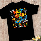 Fast One Birthday Shirt | First Birthday Race Car Shirt | Race Car 1st Birthday Outfit | Birthday Boy Shirt | Fast One Party Tee