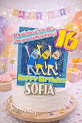 It’s All About You Girl Custom Birthday Cake Topper – Personalized Name & Age Topper, Glitter Shaker Cake Decoration | Birthday Cake Topper