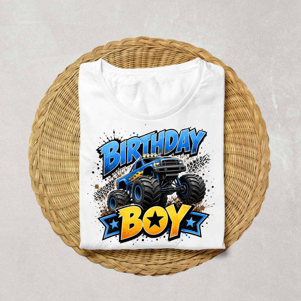 Monster Truck Birthday Shirt | Birthday Boy Monster Truck Tee | Monster Truck Party Shirt | Kids Birthday Outfit | Monster Jam Inspired