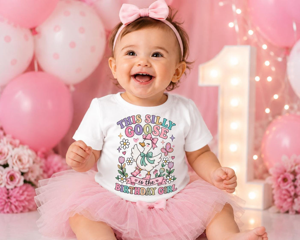 Silly Goose Birthday Shirt, Birthday Girl Goose Shirt, This Silly Goose Birthday Tee, Girls Goose Birthday Outfit, Cute Birthday Shirt