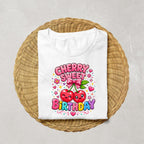Cherry Sweet Birthday Shirt | Cute Cherry Birthday Girl Tee | Girls Birthday Shirt | Boutique Birthday Outfit | Colorful Kawaii Cherry Tee