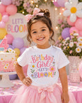 Daisy Birthday Girl Shirt | Let's Bloom Birthday Shirt | Floral Birthday Shirt | Wildflower Birthday Outfit | Girls Birthday Party Tee