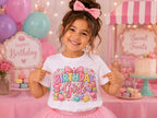 Macaron Birthday Girl Shirt, Sweet Treat Birthday Shirt, Girls Dessert Birthday Outfit, Pastel Birthday Party Tee, Macaron Party Shirt