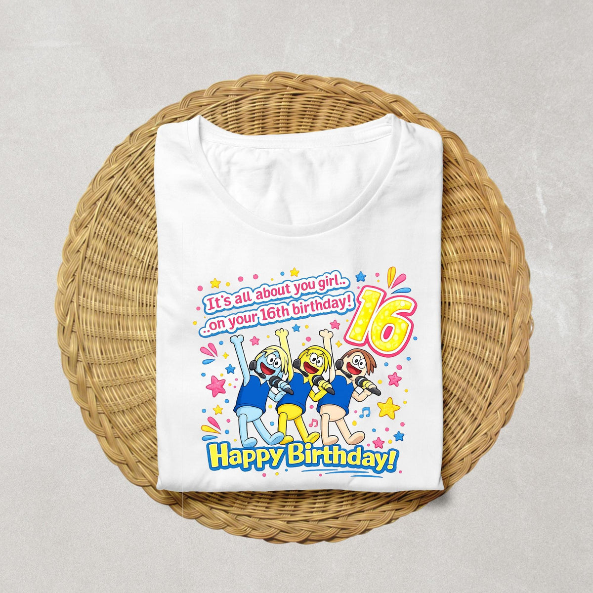 Its All About You Girl... on Your 16th Birthday! Shirt | Sweet 16 Birthday Shirt | Funny Birthday Girl Tee | Matching Cake Topper Available