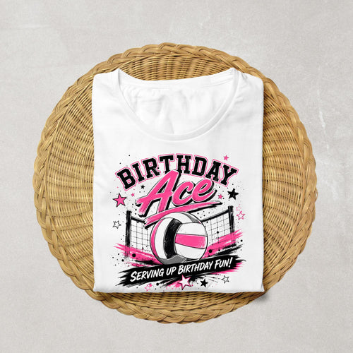 Birthday Ace Volleyball Shirt | Volleyball Birthday Shirt | Volleyball Birthday Girl Outfit | Sports Birthday Tee | Volleyball Party Shirt
