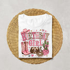Cowgirl Birthday Girl Shirt | Western Birthday Shirt | Pink Cowgirl Birthday Outfit | Rodeo Birthday Tee | Birthday Girl Cowboy Shirt