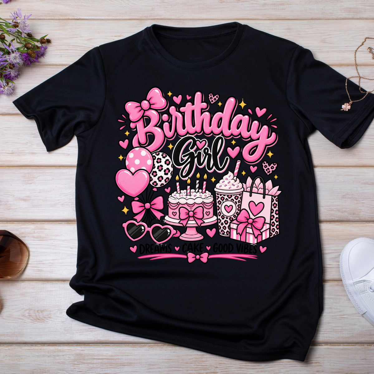 Birthday Girl Shirt, Pink Birthday Shirt for Girls, Girly Birthday Outfit, Bow Birthday Shirt, Cute Girls Birthday Party Tee