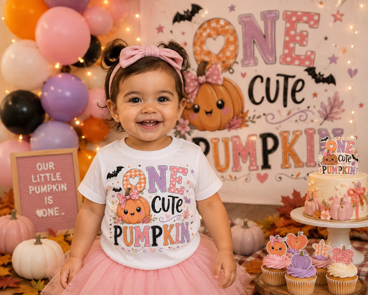 One Cute Pumpkin Birthday Shirt | Pumpkin 1st Birthday Shirt | Fall Birthday Outfit | Pumpkin Birthday Girl Tee | Autumn Birthday Shirt