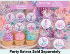 Mermaid Party Stickers | Mermaid Birthday Favor Stickers | Goodie Bag Labels | Treat Box Seals | Matte or Glossy | 16 Stickers