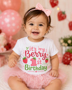 It's My Berry 1st Birthday Shirt | Strawberry First Birthday Outfit | Berry Sweet Birthday Girl Tee | 1st Birthday Party Shirt