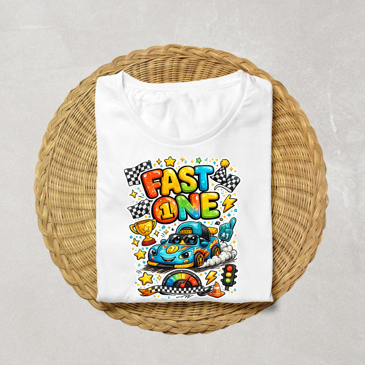 Fast One Birthday Shirt | First Birthday Race Car Shirt | Race Car 1st Birthday Outfit | Birthday Boy Shirt | Fast One Party Tee