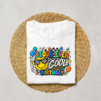 Four Ever Cool Birthday Shirt, 4th Birthday Shirt Boy Girl, Retro Smiley Birthday Shirt, Checkered 4th Birthday Outfit, Fourth Birthday Tee