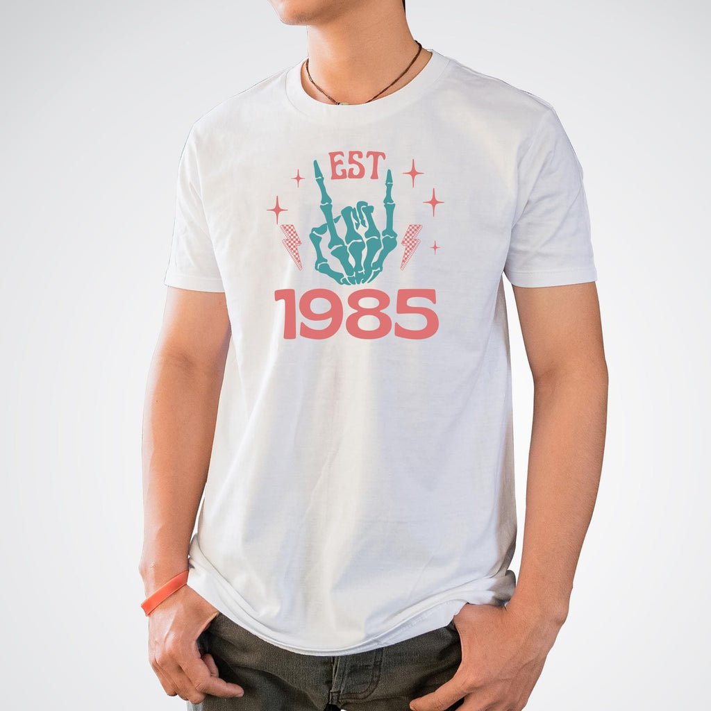 Custom Birth Year Skeleton Shirt, EST Year Shirt, Personalized Vintage Birth Year Tee, 1985 Birthday Shirt, Custom Year Graphic Tee, Retro
