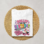 Rollin' Into My Birthday Vibes Shirt | Roller Skating Birthday Shirt | Skate Party Shirt | Retro Birthday Outfit | Girls Birthday Tee