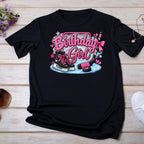 Hockey Birthday Girl Shirt, Girls Hockey Birthday Shirt, Hockey Party Outfit, Ice Hockey Birthday Tee, Girl Hockey Player Shirt
