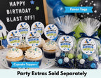 Space Party Stickers | Outer Space Birthday Favor Stickers | Rocket Goodie Bag Labels | Treat Box Seals | Matte or Glossy | 16 Stickers