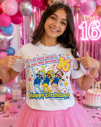 Its All About You Girl... on Your 16th Birthday! Shirt | Sweet 16 Birthday Shirt | Funny Birthday Girl Tee | Matching Cake Topper Available