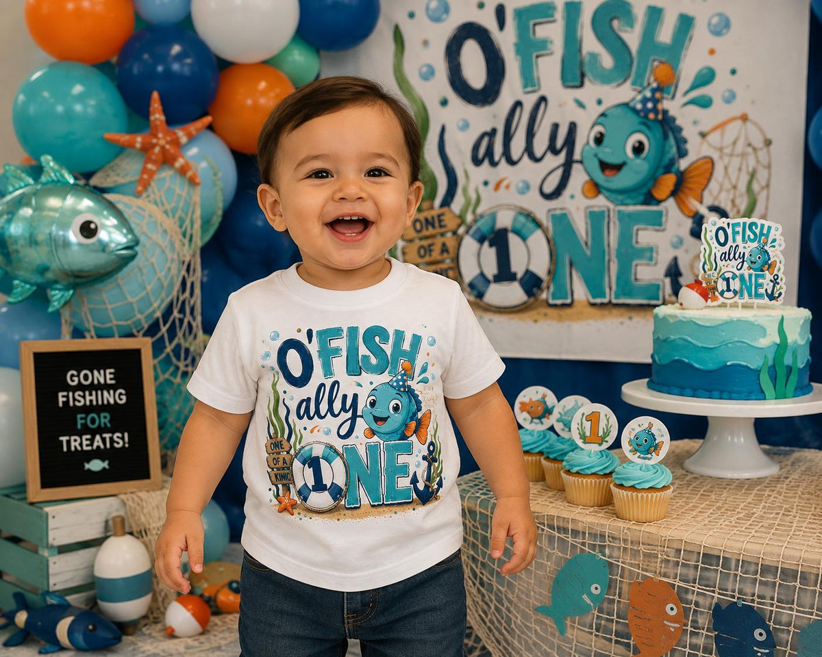 O'Fishally One Birthday Shirt | Fishing First Birthday Shirt | Gone Fishing Birthday Outfit | Fishing Birthday Boy Tee | 1st Birthday Shirt
