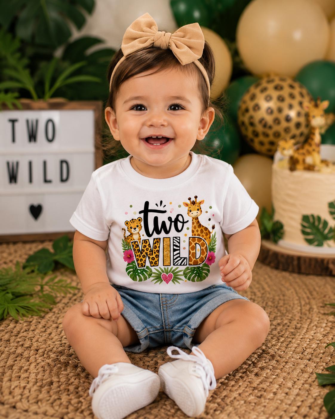 Two Wild Birthday Shirt | Safari Birthday Shirt | Jungle Second Birthday Outfit | Wild Animal Birthday Tee | Two Wild Girl Shirt