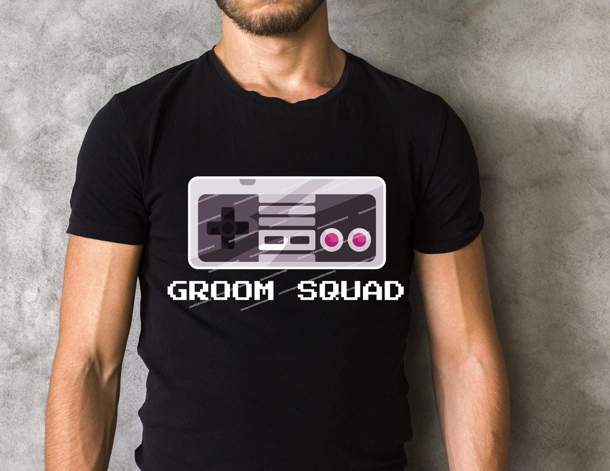Groom Squad Shirt Gamer Theme, Bachelor Party Gaming Shirt, Groomsmen Video Game Tee, Matching Groom Shirts, Wedding Party Squad Tee