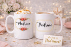 Spanish Godparent Mug PNG | Madrina Padrino Sublimation Design | Baptizo Proposal Mug PNG | Godparents Gift Digital Download