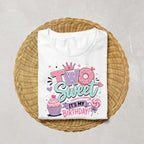 Two Sweet Birthday Shirt | 2nd Birthday Girl Shirt | Donut Birthday Outfit | Candy Birthday Tee | Sweet Second Birthday Shirt